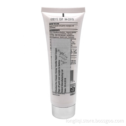 High quality 100ml whitening moisturizing hand cream lotion